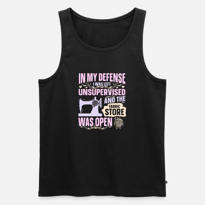 Nähen - Männer Premium Bio Tank Top - Schwarz