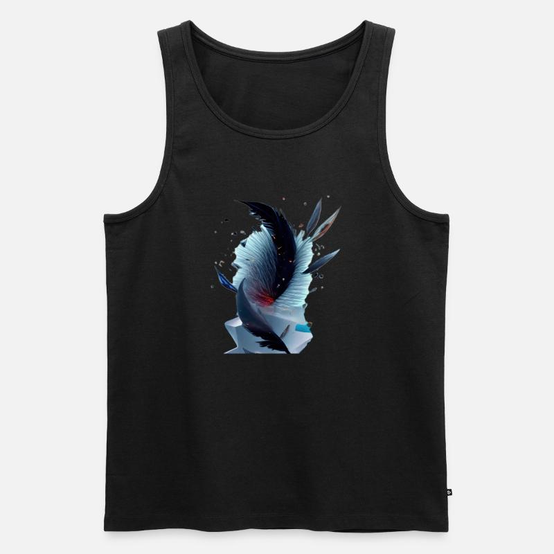 Eis Federn - Männer Premium Bio Tank Top - Schwarz