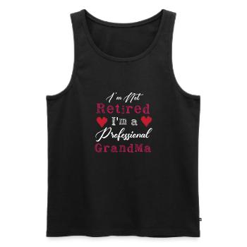 Rentner Sprüche & Geschenke Ruhestand - Männer Premium Bio Tank Top - Schwarz - Vorne - Michal (187cm)