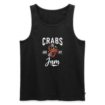 Cadeaux Crab Lover - Débardeur bio Premium Homme - noir - Devant - AI Model Male 178 light (178cm)