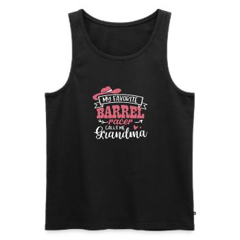 My Favorite Barrel Racer Women Grandma Barrel Raci - Männer Premium Bio Tank Top - Schwarz - Vorne - Michal (187cm)