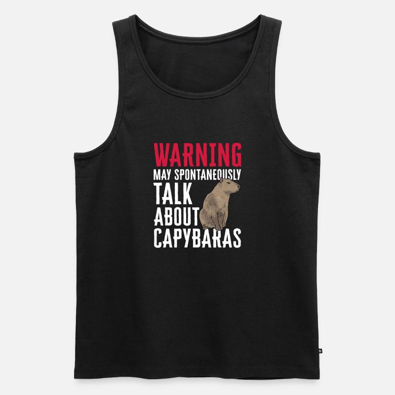 Capybara Nagetier - Männer Premium Bio Tank Top - Schwarz
