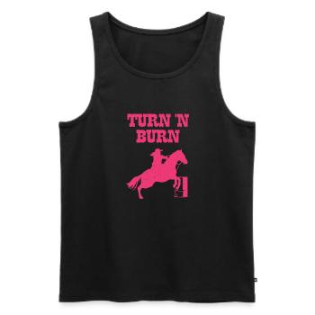 Turn 'N Burn Western Barrel Racer Horse Barrel Rac - Débardeur bio Premium Homme - noir - Devant - Michal (187cm)