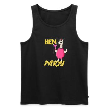 Enterrement de vie de jeune fille JGA Mariage féminin - Débardeur bio Premium Homme - noir - Devant - Michal (187cm)