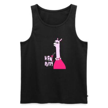 JGA Party Funny Wedding - Men's Premium Organic Tank Top - black - Front - AI Model Male 178 light (178cm)