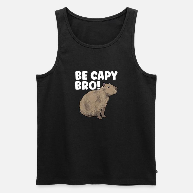 Capybara Nagetier - Männer Premium Bio Tank Top - Schwarz