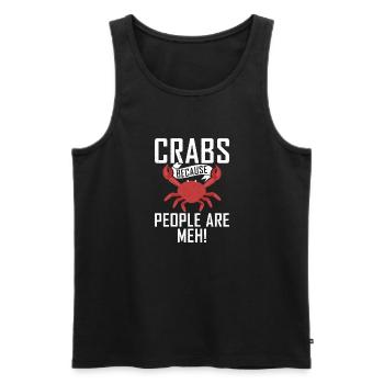 Cadeaux Crab Lover - Débardeur bio Premium Homme - noir - Devant - AI Model Male 178 light (178cm)