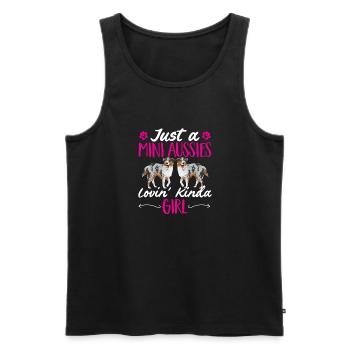 Miniature Australian Shepherd - Men's Premium Organic Tank Top - black - Front - Michal (187cm)