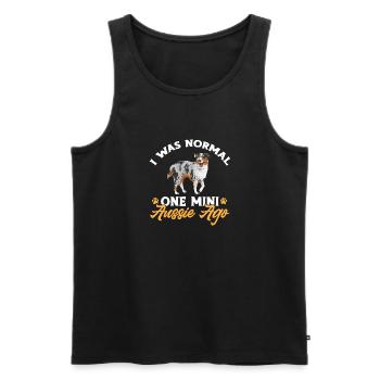 Miniature Australian Shepherd - Men's Premium Organic Tank Top - black - Front - Michal (187cm)