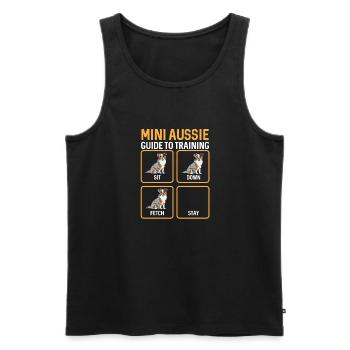 Miniature Australian Shepherd - Men's Premium Organic Tank Top - black - Front - Michal (187cm)