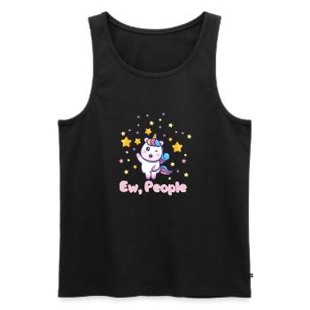 Lustiger Einhorn Spruch I Einhörner - Männer Premium Bio Tank Top - Schwarz - Vorne - Michal (187cm)