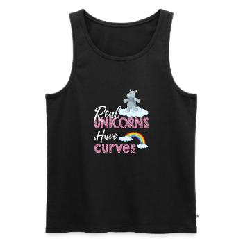 Lustiger Einhorn Spruch I Einhörner - Männer Premium Bio Tank Top - Schwarz - Vorne - Michal (187cm)
