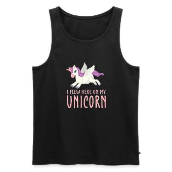 Lustiger Einhorn Spruch I Einhörner - Männer Premium Bio Tank Top - Schwarz - Vorne - Michal (187cm)