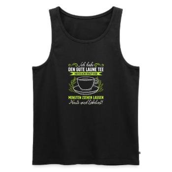 Gute Laune Tee Eskalation Lustiges gute laune - Männer Premium Bio Tank Top - Schwarz - Vorne - Michal (187cm)