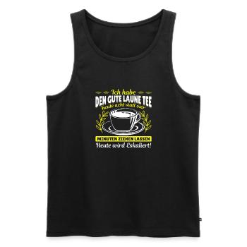 Gute Laune Tee Eskalation Lustiges gute laune - Männer Premium Bio Tank Top - Schwarz - Vorne - Michal (187cm)