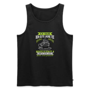 Gute Laune Tee Eskalation Lustiges gute laune - Männer Premium Bio Tank Top - Schwarz - Vorne - Michal (187cm)