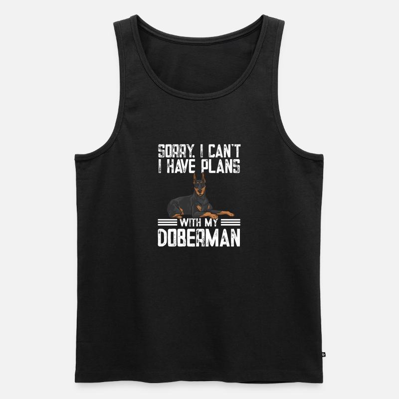 Dobermann Pinscher Hund Dobie - Männer Premium Bio Tank Top - Schwarz