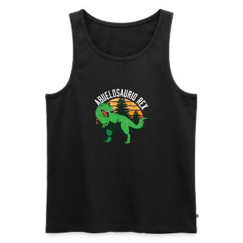 Abuelosaurio Rex I Funny Grandpa T-Rex - Männer Premium Bio Tank Top - Schwarz - Vorne - Michal (187cm)
