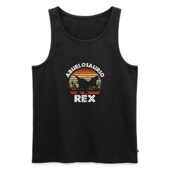Abuelosaurio Rex I Funny Grandpa T-Rex - Männer Premium Bio Tank Top - Schwarz - Vorne - Michal (187cm)