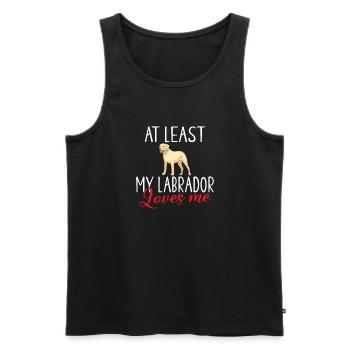 Labrador Lover Gifts - Men's Premium Organic Tank Top - black - Front - Michal (187cm)