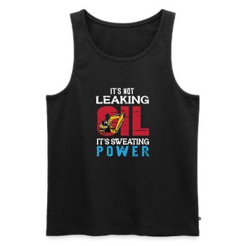 Lustiger Bagger Spruch für Baggerfahrer - Männer Premium Bio Tank Top - Schwarz - Vorne - AI Model Male 178 light (178cm)