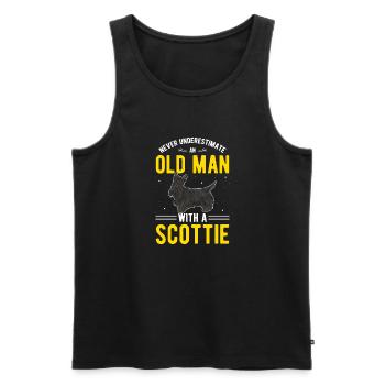 Scottish Terrier Scottie Hund - Männer Premium Bio Tank Top - Schwarz - Vorne - AI Model Male 178 light (178cm)
