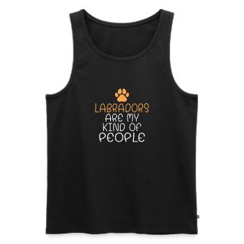 Cadeaux amoureux du Labrador - Débardeur bio Premium Homme - noir - Devant - Michal (187cm)