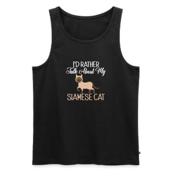 Siamese Cat Gifts - Men's Premium Organic Tank Top - black - Front - Michal (187cm)