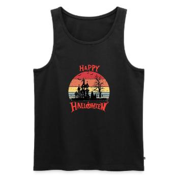 Grusel Halloweenspruch Spruch Halloween - Männer Premium Bio Tank Top - Schwarz - Vorne - Michal (187cm)