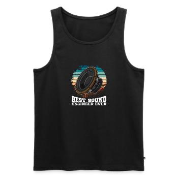Subwoofer Musik Ton Techniker Audio Spruch - Männer Premium Bio Tank Top - Schwarz - Vorne - AI Model Male 178 light (178cm)