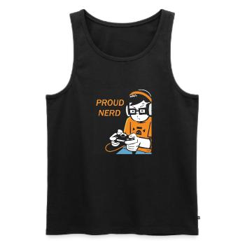 Gaming Nerd Spruch Lustig - Männer Premium Bio Tank Top - Schwarz - Vorne - AI Model Male 178 light (178cm)