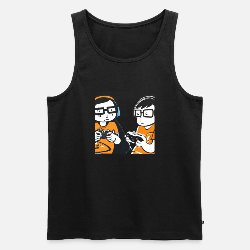 Gaming Nerds Streber - Männer Premium Bio Tank Top - Schwarz