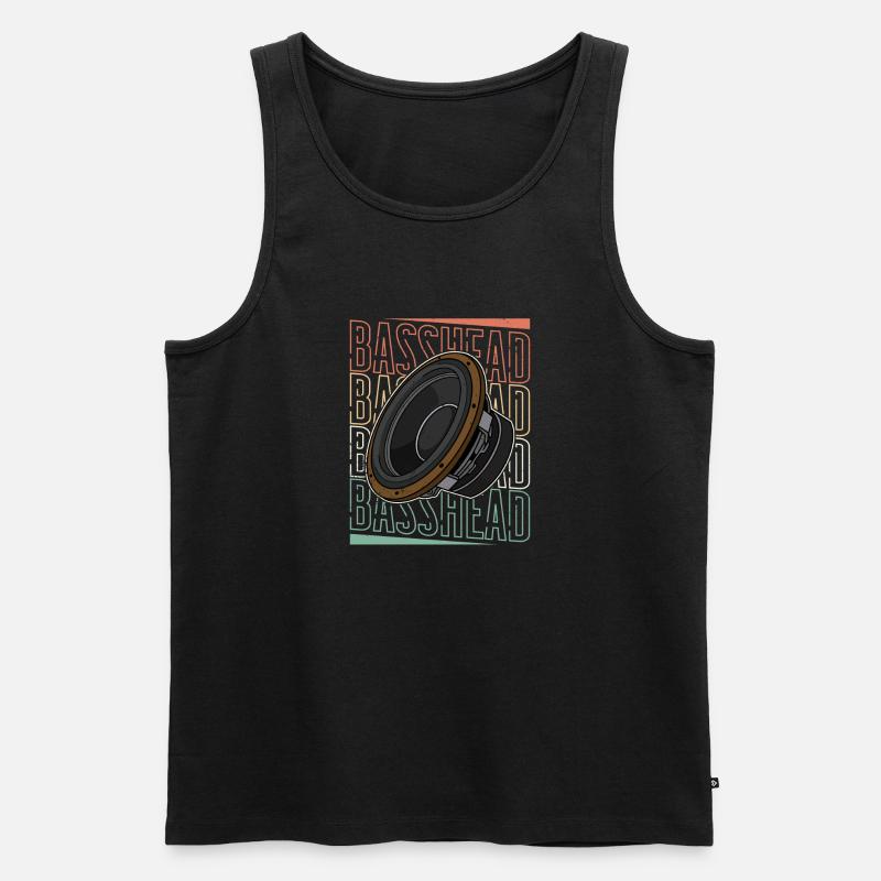 Tontechniker Subwoofer Analog Sound Spruch - Männer Premium Bio Tank Top - Schwarz
