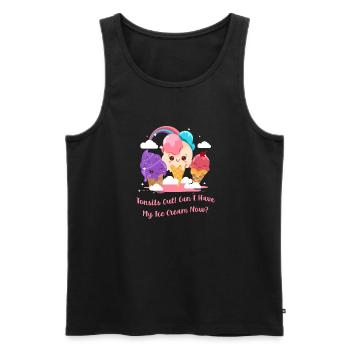 Tonsils Out! Funny Tonsillectomy Surgery Get Well - Men's Premium Organic Tank Top - black - Front - Michal (187cm)