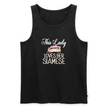 Siamese Cat Gifts - Men's Premium Organic Tank Top - black - Front - Michal (187cm)