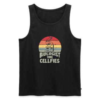 Biologie Lehrer Motiv Naturwissenschaft - Männer Premium Bio Tank Top - Schwarz - Vorne - AI Model Male 178 light (178cm)