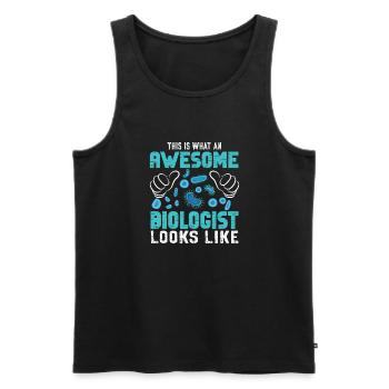 Biologie Lehrer Motiv Naturwissenschaft - Männer Premium Bio Tank Top - Schwarz - Vorne - AI Model Male 178 light (178cm)