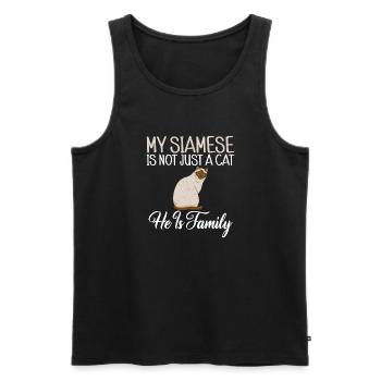 Siamese Cat Gifts - Men's Premium Organic Tank Top - black - Front - Michal (187cm)