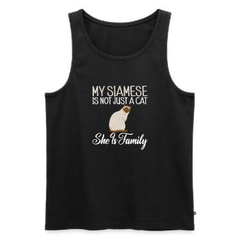 Siamesische Katze Geschenke - Männer Premium Bio Tank Top - Schwarz - Vorne - Michal (187cm)