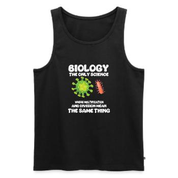 Biologie Lehrer Motiv Naturwissenschaft - Männer Premium Bio Tank Top - Schwarz - Vorne - Michal (187cm)