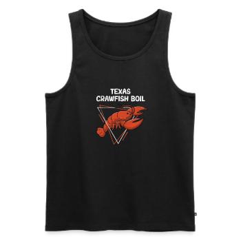 Texas Crawfish Boil Cajun Crawfish Seafood Lover - Men's Premium Organic Tank Top - black - Front - AI Model Male 178 light (178cm)