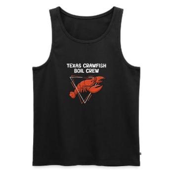 Texas Crawfish Boil Crew Cajun Crawfish Seafood - Men's Premium Organic Tank Top - black - Front - AI Model Male 178 light (178cm)