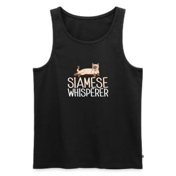Siamesische Katze Geschenke - Männer Premium Bio Tank Top - Schwarz - Vorne - Michal (187cm)