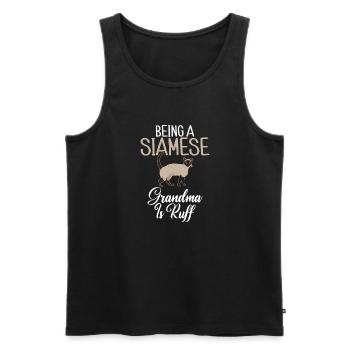 Siamesische Katze Geschenke - Männer Premium Bio Tank Top - Schwarz - Vorne - Michal (187cm)