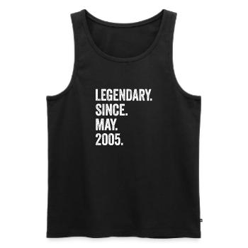 18 Years Old Legendary Since May 2005 18th - Men's Premium Organic Tank Top - black - Front - Michal (187cm)