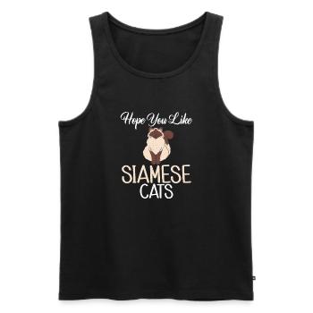 Siamesische Katze Geschenke - Männer Premium Bio Tank Top - Schwarz - Vorne - AI Model Male 178 light (178cm)
