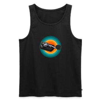 Radio Radio Mortar Morse Radio Physics - Men's Premium Organic Tank Top - black - Front - AI Model Male 178 light (178cm)