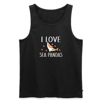 Orca Whale Gifts - Men's Premium Organic Tank Top - black - Front - AI Model Male 178 light (178cm)