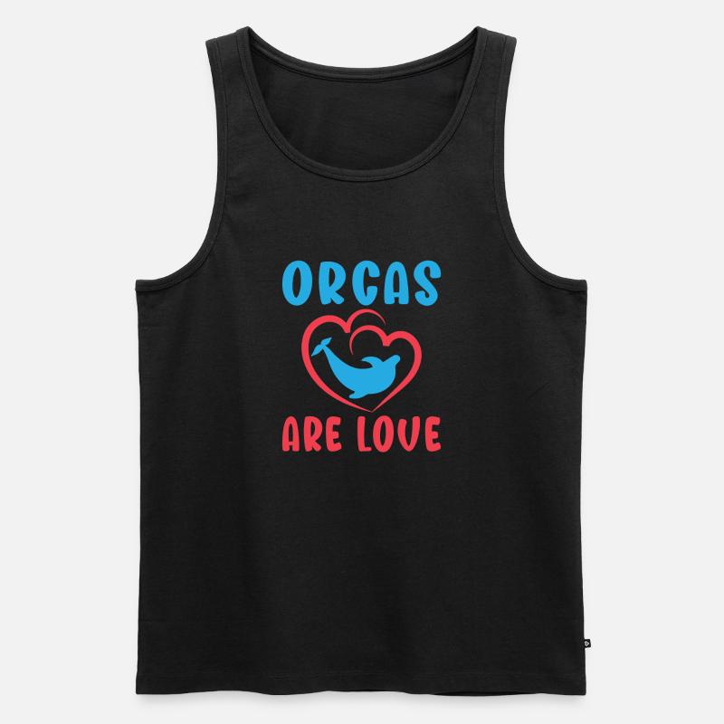 Orca Wal Geschenke - Männer Premium Bio Tank Top - Schwarz