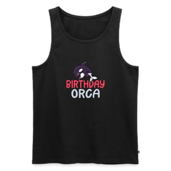 Orca Wal Geschenke - Männer Premium Bio Tank Top - Schwarz - Vorne - Michal (187cm)
